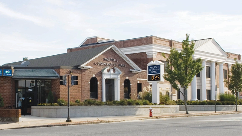 Pictured is the Waltham Co-operative Bank's branch location.